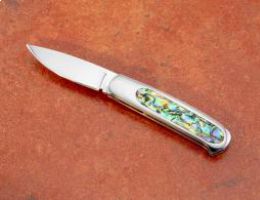 Mosaic Abalone Slip Joint with nail nick