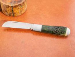 Sheepsfoot Slip Joint in Green Jigged Bone