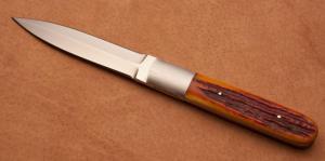 Jigged Bone Amber Stag Dagger